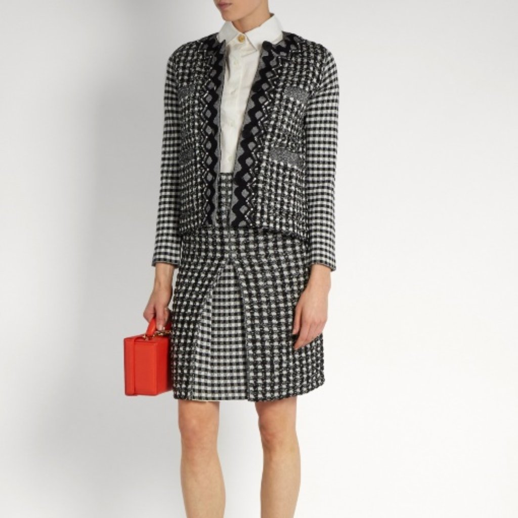 Sonia Rykiel Checked-Tweed A-Line